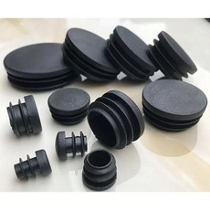 파이프 볼트 가구용 블랙 플라스틱 라운드 캡 내부 플러그 보호 가스켓 먼지 도장 엔드 커버, 1. 1pcs