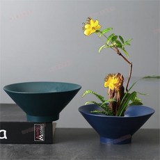 中式日式高腳花器 禪意插花器, D46鋼針劍山,中等