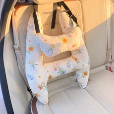 SLEEP PARTNERS 汽車卡通防滾枕, 花與兔子H抱枕頭託