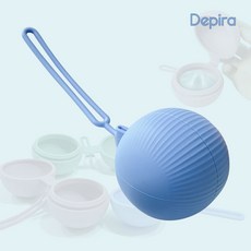 데피라 실리콘 실버렛컵 케이스/다용도보관케이스, 파스텔블루, 1개