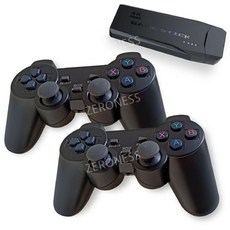 게임스틱 무선컨트롤러 2인용게임콘솔 M8 HDMI 아케이드 조이스틱 레트로게임, 호스트 128G+케이블+설명서