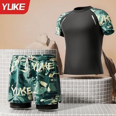 YLIKE 男泳衣套裝 透氣速乾 適合游泳訓練