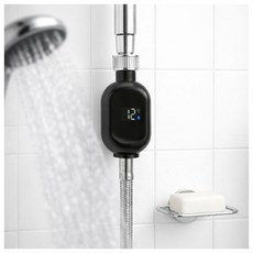 샤워기 온도계 LED 디지털 수온계 실시간 온도표시 호스연결 워터무드, 샤워기 온도계 LED 디지털 수온계 실시간 온도표시 호