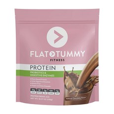 FLAT TUMMY 益生菌酵素植物性蛋白沖泡粉 巧克力口味, 518g, 1個