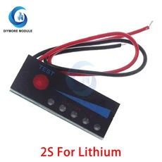 BMS 리튬 배터리 용량 표시기 LED 조명 디스플레이 테스터 충전 액세서리 1S 2S 3S 4S 5S 6S 7S, 3)2S For Lithium