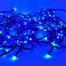검정선 세트 LED 은하수전구 100구 + 전원케이블 SET 크리스마스 조명 전구, 파란색, 1개