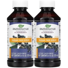 네이처스웨이 삼부커스 엘더베리 슈거프리 시럽 Sambucus Sugar-Free Syrup 120ml 2개