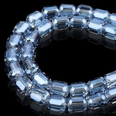 DIQIO 주얼리 제작용 8x9mm 스파클 배럴 크리스탈 비즈 - 팔찌용 면 원통형 스페이서 비즈(77-82개 블루 그레이), 블루 그레이