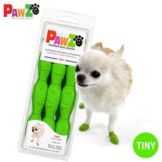 강아지일회용신발 포우즈 천연고무 라텍스 강아지 애견신발, 1개, 연두