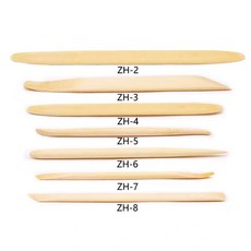 陶泥工具 粘土工具 竹制雕塑刮刀精雕油泥彩色油泥粘土軟陶橡皮泥雕塑工具泥塑木質 陶藝工具套裝 陶藝刮刀, 1個, ZH-5（一支）
