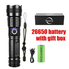 스쿠버 다이빙 손전등 후레쉬 랜턴 IPX8 고출력 LED 울트라 브라이트 전술 낚시 다이버 L2 수중 라이트 26650 야외 캠핑