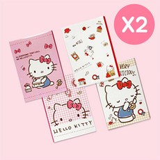 헬로키티 4단 점착메모지 세트 / 헬로키티메모지 포스트잇 헬로키티 메모지 산리오문구 산리오학용품 산리오포스트잇 산리오, 헬로키티 메모지 4종 2세트