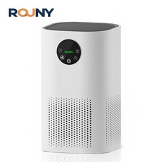 ROUNY 대용량 공기청정기 50제곱미터 커버 미세먼지 제거 H13 트루HEPA 360흡입, 흰색, APT1 흰색, APT1