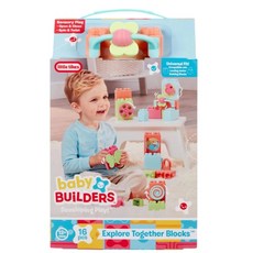 Little Tikes 小泰克 寶貝啟蒙積木 Explore Together Blocks 16件組, 1個