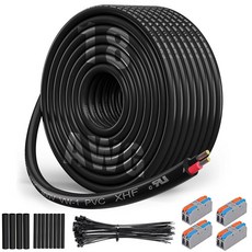 ECLATIS XHF UL Listed Wire 2 CON 온ductor Electrical Tinned Copper StrAND &ed PVC Cord for Automoti, XHF UL Listed 18 Gauge Wire 2