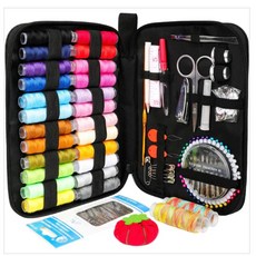 玲玲購133件套針線盒針線包套裝，多功能實用便攜縫補針線盒，含縫紉工具套組、穿線器、捲尺、放大鏡、頂針, 133件組, 1個