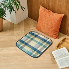 [모던하우스 인천점] 폭신한 대나무 방석 블루 체크 45x45 -[CB4126001], 블루체크