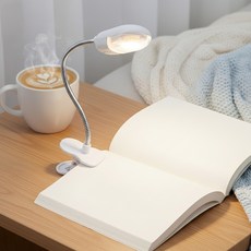 집게 독서등 2구 LED 북라이트 공부방 클립독서등 조명 강템, 1개