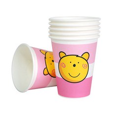 죠이베어 컵 핑크 8oz - 파티/생일 테이블 컵, 1세트