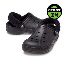 크록스 성인 BAYA LINED FUZZ STRAP CLOG BK (26FUCL206633)
