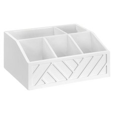 가정이나 사무실에서 사용할 수 있는 대용량 및 탈착식 칸막이가 있는 조리대용 스타일리시한 커피 스테이션 정리함, White