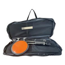 루딕 전용 드럼 연습패드 가방 패키지 셋트-실리콘 패드 8인치+사각형 가방+루딕 전용 스탠드+스틱1조, 오렌지패드