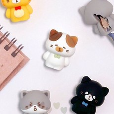 실리콘 귀여운 깎이 고양이 모양 디자인 학용품 어린이 문구 선물용 학생 동물 얼굴, 1개, 상세페이지 참조