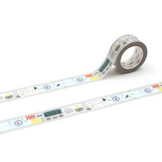 mt 紙膠帶 冬季運動冰壺圖案, 1個, 08.冬季運動 冰壺(寬18mm)