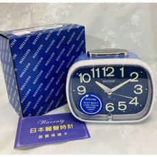 RHYTHM 麗聲 橢圓形夜光靜音鬧鐘 CRA863NR04