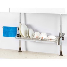 DAMDA 기둥 설치형 식기건조대 씽크선반 무타공, 1개, 600, 1단