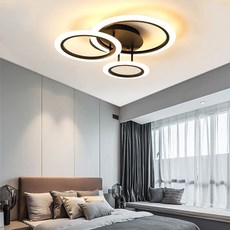 現代簡約LED吸頂燈 客廳臥室燈具, 三環-50W無極調光