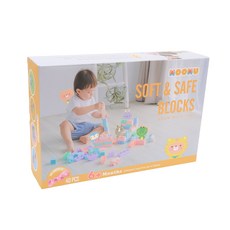 【MOOMU】馬卡龍香草軟積木 40pcs 盒裝, 1個, 40PCS軟積木