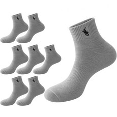 마상격구 남성 국산 스포츠 단목 양말, 8개, 그레이 8개, 그레이