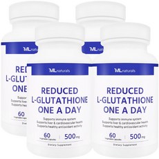 [미국빠른직구] 마이라이프 내추럴스 Reduced L-글루타치온 500 mg 원어데이 60정 4병, 4개