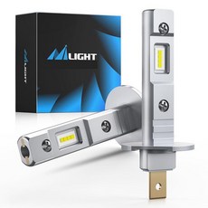 Nilight EF2 H1 LED 안개등 전구 250% 밝기 6000K 쿨 화이트 1:1 미니 사이즈 할로겐 교체 H1 LED 안개등 DRL 변환 키트 2개 팩