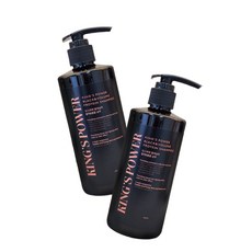 킹스파워 블랙 앤 볼륨 새치 커버 단백질 염색 샴푸 흑갈색, 1개, 300ml