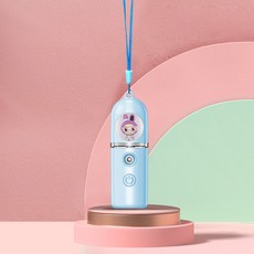 휴대용 분무기 야광 수분 공급 장치 USB 충전 얼굴 보습 스티머 스킨 케어, rabbit blue