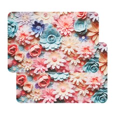 무디 플라워샤워 규조토 발매트 세탁가능한 논슬립 주방 욕실 매트 2p 세트, 플라워샤워5