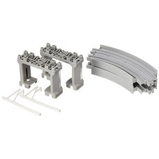 타카라토미(TAKARA TOMY) 플라레일 고가 곡선 레일(2개 포함 블록 교각(회색) 2개 포함) R-27