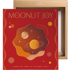 岱門包裝 單層禮盒 中秋 10入/包 26.2x23.8x5.5cm, 琉金月光, 1套