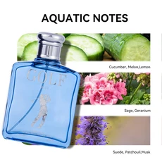 100ML 3.4FL.OZ 남성용 향수 - P.olo 블루 아쿠아틱 노트 오 드 뚜왈렛 스프레이에서 영감을 받음 멜론 머, 01 Aquatic Notes