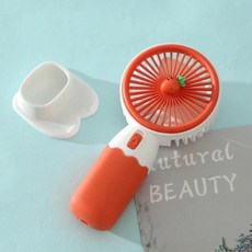 케이블이 휴대용 만화 과일 미니 부채 가족 야외 여행에 구동, 색상: 1. RED, 1개