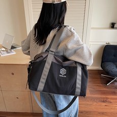 大容量旅行包撞色手提健身包乾溼分離訓練包出差行李收納袋子