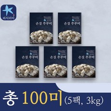[피시리아]자연산 손질 통 쭈꾸미 5팩 총 100마리, 없음, 없음, 상세설명 참조