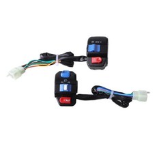 오토바이 핸들바 스위치 경적 버튼 방향 지시등 컨트롤 모페드 전기 스쿠터 자전거용, 2. 1 pair, 1개