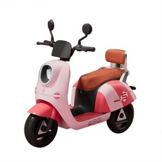BEINI貝婗 兒童復古速克達繽紛電動機車(電動機車 電動車 重機電動車 兒童速克達 電動摩特車/BN-316), 粉色系, 1個