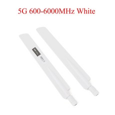 2/4PCS 5G 600-6000Mhz 18dBi 라우터 WiFi 안테나 SMA 남성 컴퓨터 네트워크 카드 용 ASUS WLAN, 02 5G White-2PCS