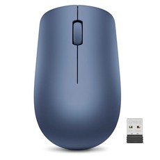 Lenovo 레노버 530 풀 사이즈 무선 컴퓨터 마우스, 어비스 블루