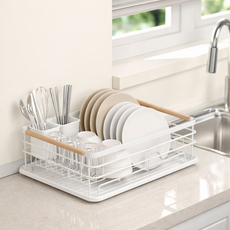 하스몰 모던감성 멀티 식기건조대, 1단, 화이트, 1개