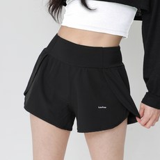 Ruffri女款運動3分短褲緊身褲一體型短褲口袋型
